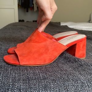 Orange Suede ALDO Mules